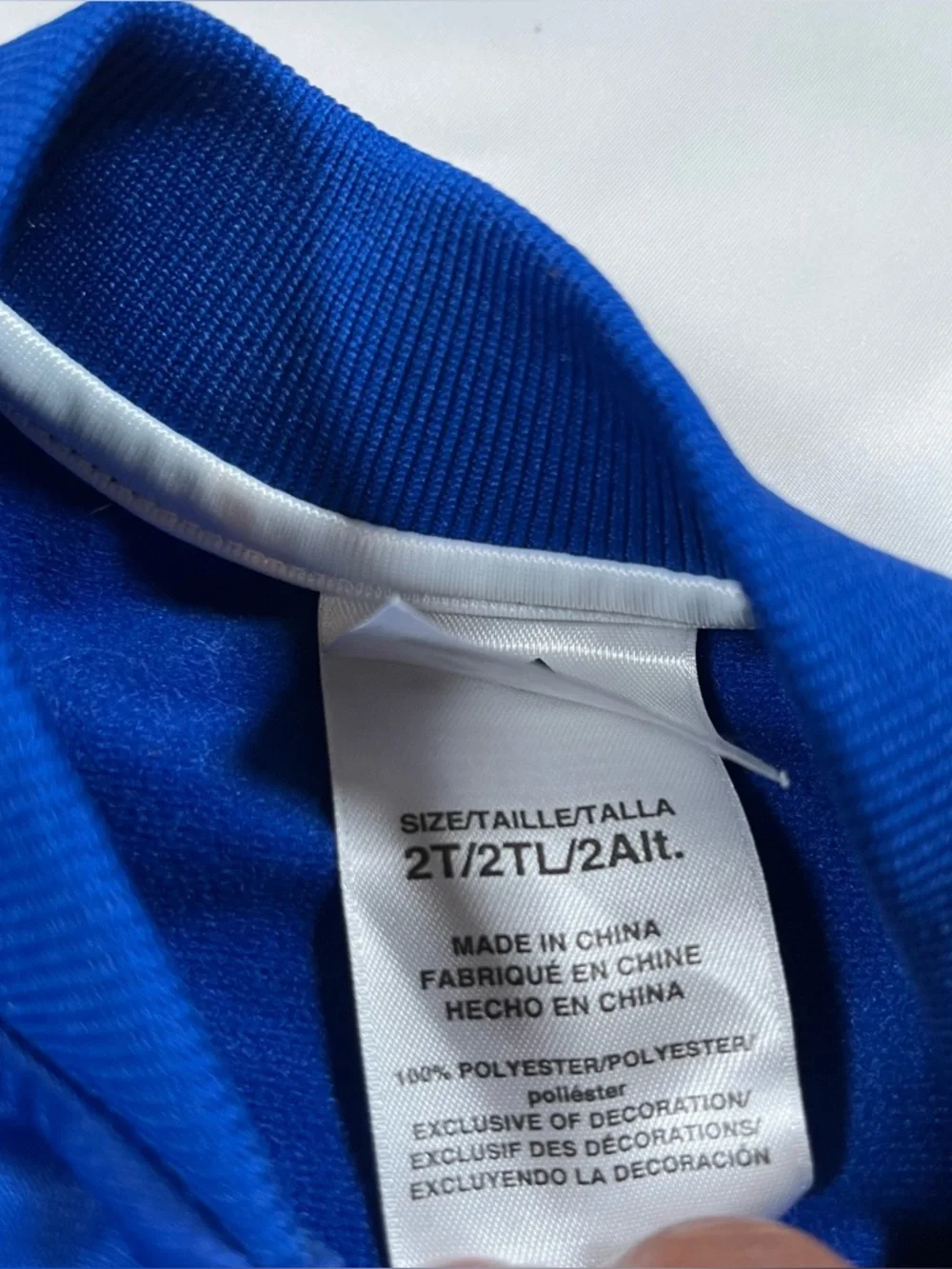 Adidas Youth Track‎ Jacket Blue Stripes Size 2T
